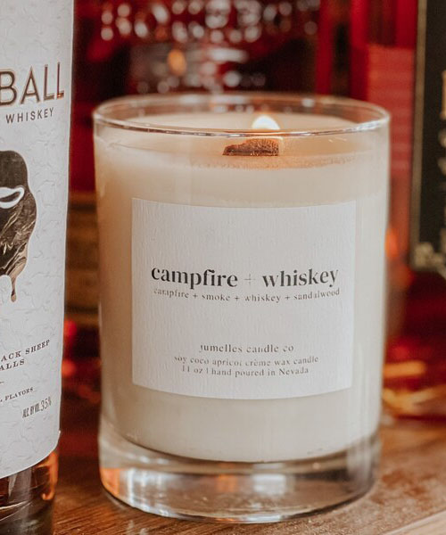 whiskey candle glass bicchiere di candela di whisky