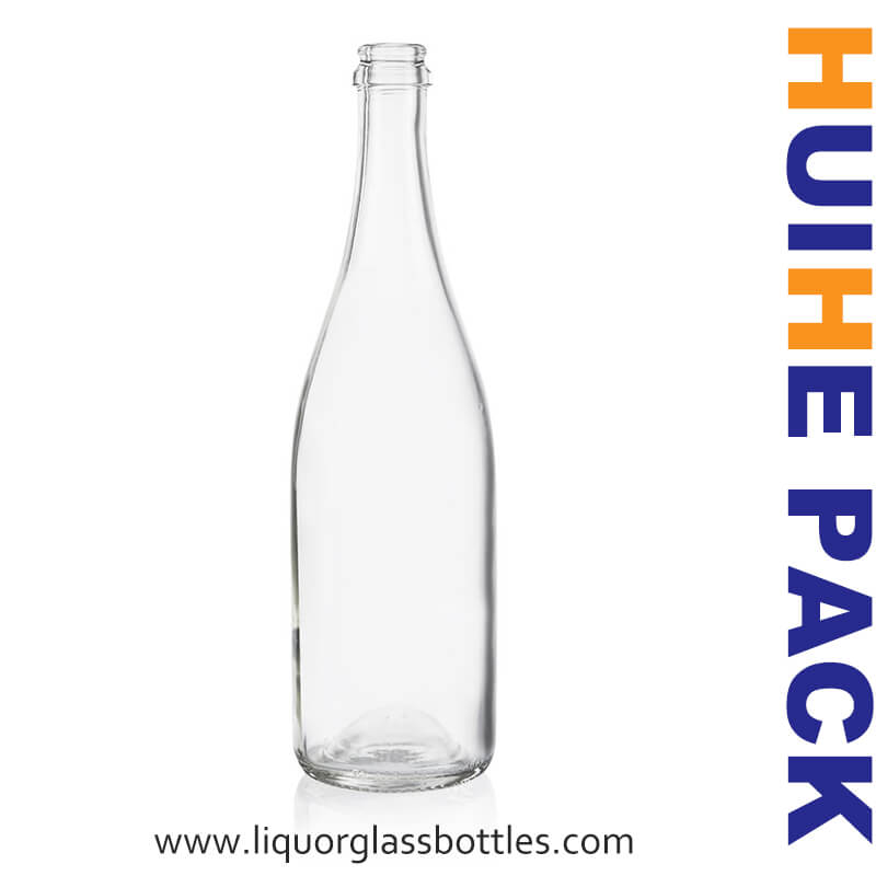 750ml Flint Glass Crown Finish Sparkling Bottle Bottiglia scintillante con finitura a corona in vetro selce da 750 ml