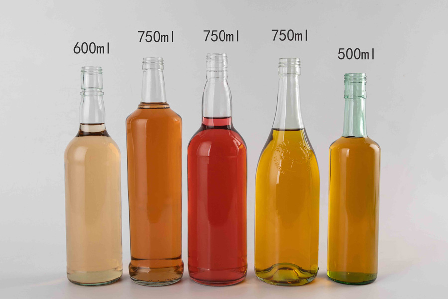 bottiglia di liquore in vetro selce