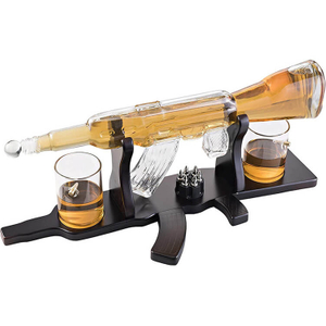 AK47 Decanter in vetro per bottiglia di liquore da 800 ml a forma di pistola