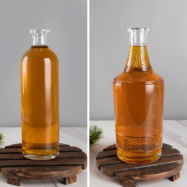 Round quadrato 50cl 75Cl 1L Bottiglie di vetro vodka in vendita