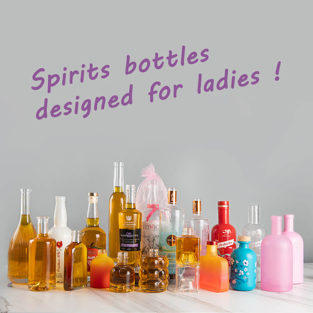I liquori personalizzati per le donne bevono bottiglie di vetro all'ingrosso