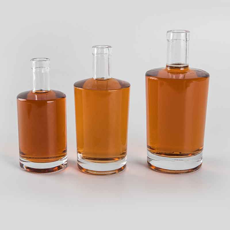 Bottiglie di vetro alcoliche rotonde da 375 ml 500 ml 700 ml sfuse