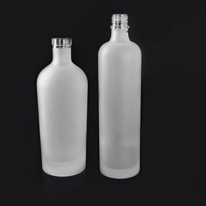 Bottiglie di vetro per liquori rotonde con finitura in sughero a vite