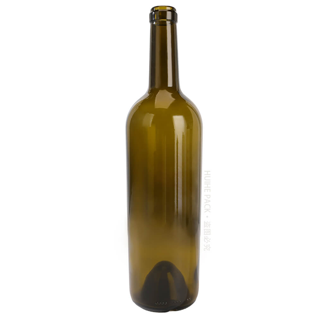 Bottiglia di vetro per vino rosso n. 5 del Sudafrica con etichetta