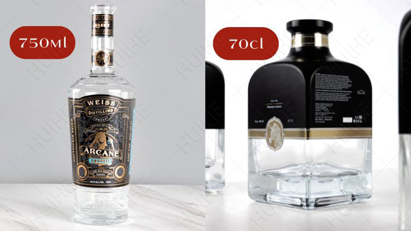 Dimensioni delle bottiglie di liquore da 70 cl vs 750 ml - all'ingrosso