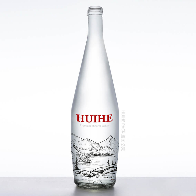 Bottiglie d'acqua in vetro più eleganti da 750 ml con coperchio a vite