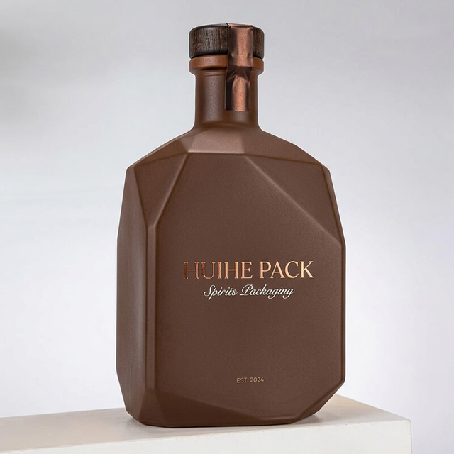 Struttura angolare irregolare Bottiglia di liquore a bordi sfaccettati