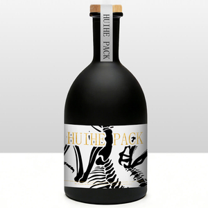 Bottiglia botanica in vetro da 70 cl 75 cl per Vodka Rum Gin Tequila Whisky con finitura Carnette