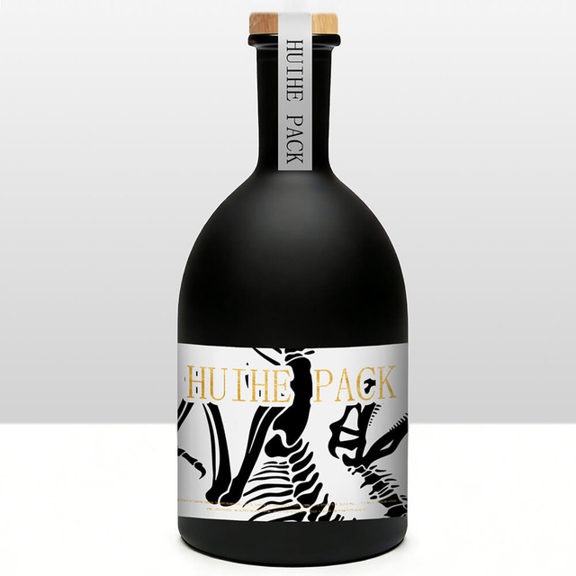 Bottiglia botanica in vetro da 70 cl 75 cl per Vodka Rum Gin Tequila Whisky con finitura Carnette