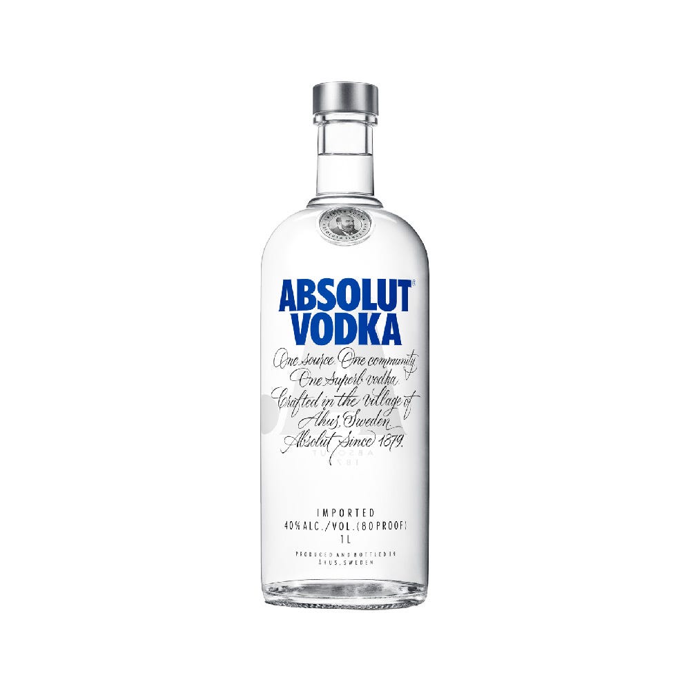 Bottiglia di vodka assoluta da 750 ml