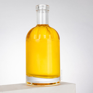 Bottiglia liquore in vetro trasparente a spalla bulbosa da 350 ml