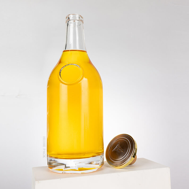 Bottiglia di vetro bulboso arrotondato bottiglia di liquore idromele