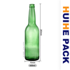 Bottiglia di sidro di mele in vetro selce verde a collo lungo da 600 ml e 20 once