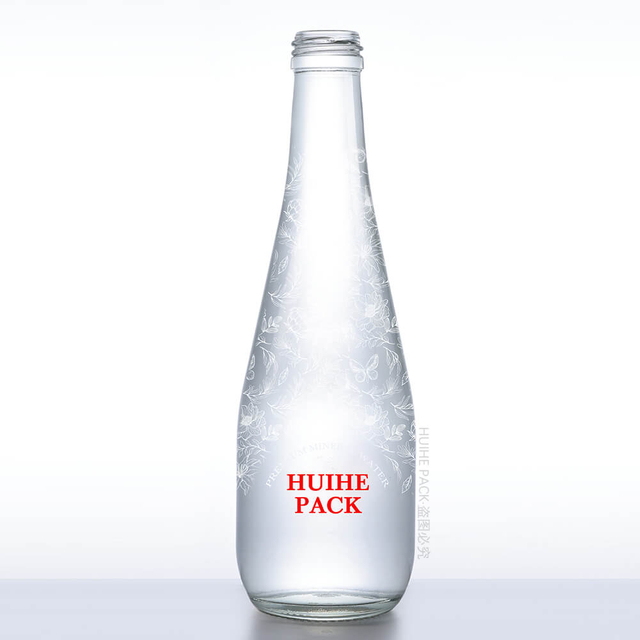 Bottiglia per acqua in vetro sfusa da 330 ml con coperchio a vite senza BPA 