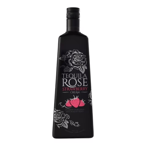 Bottiglia di crema alla fragola e tequila rosa da 750 ml