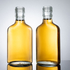 Bottiglia di liquore in vetro piatto all'ingrosso personalizzata da 125 ml con tappo a vite