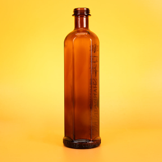 Bottiglie personalizzate per whisky di vetro ambra da 50cl