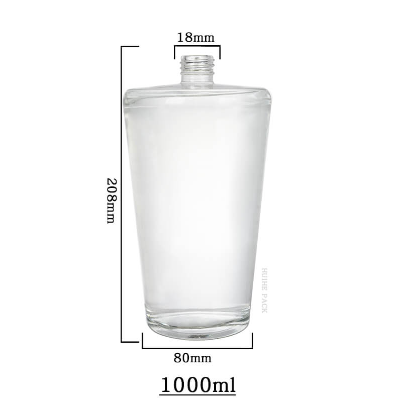 Taper Cylinder Liquor Bottle capacity Capacità della bottiglia di liquore conico