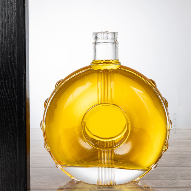 Lifebuoy forma design unico bottiglia di liquore in vetro trasparente