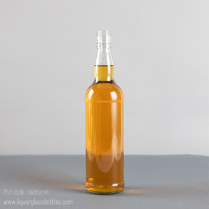 Bottiglia di whisky scozzese rotonda in vetro flint trasparente da 720 ml all'ingrosso