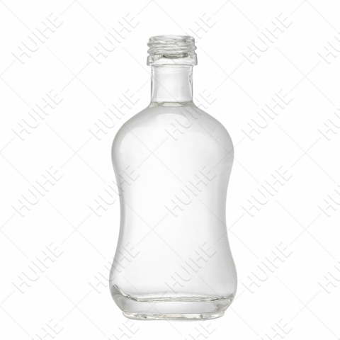 Bottiglie di liquore per compagnie aeree in vetro selce trasparente all'ingrosso da 50 ml