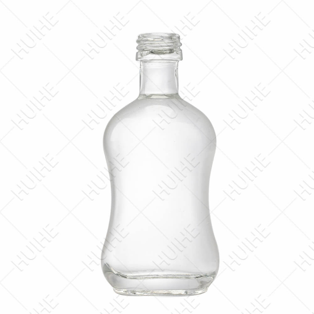 Bottiglie di liquore per compagnie aeree in vetro selce trasparente all'ingrosso da 50 ml