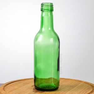 Bottiglia di vetro per sake Sujo verde coreano da 150 ml all'ingrosso