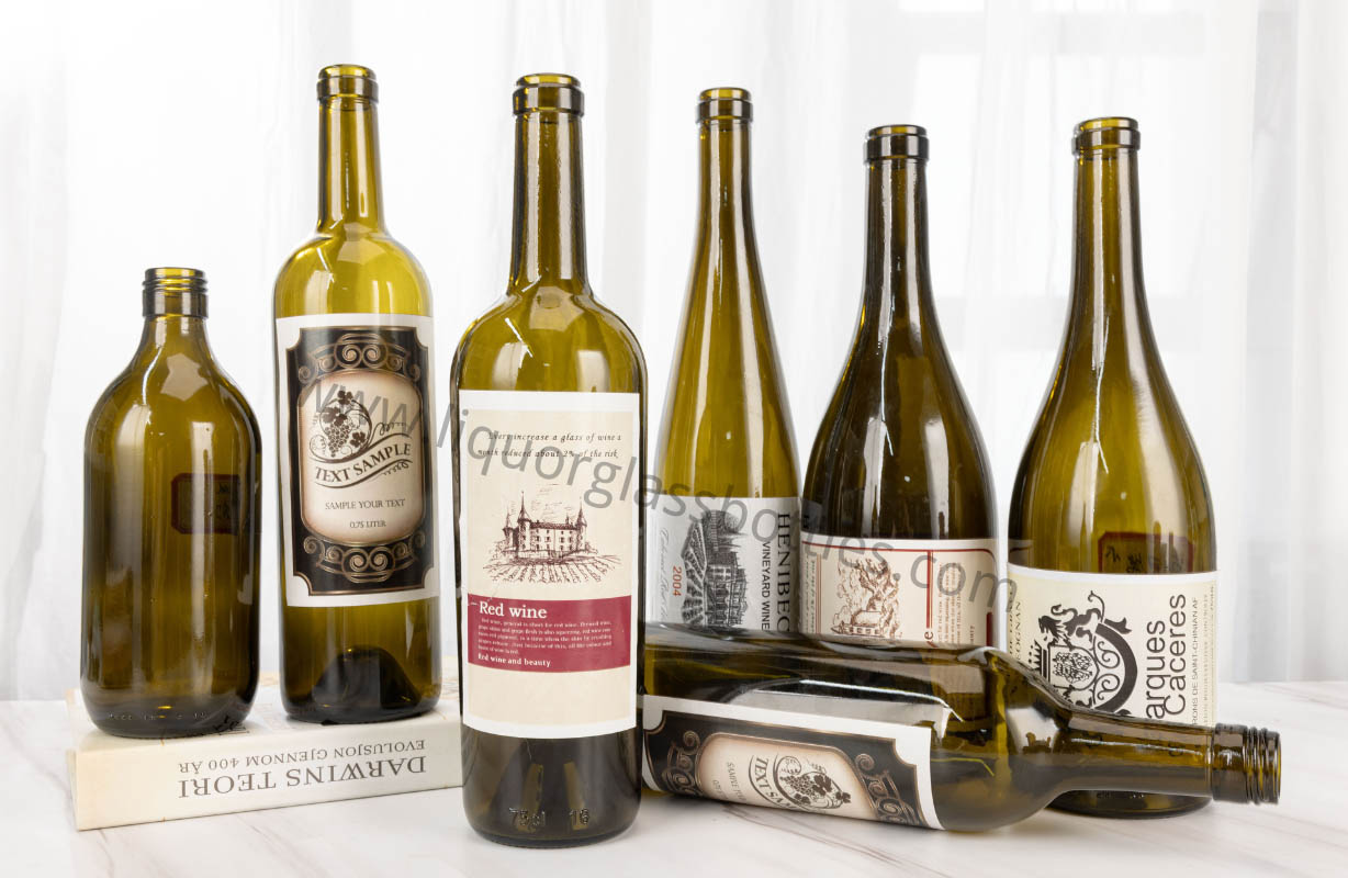 forma di bottiglia di vino