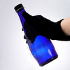 Bottiglia d'acqua in vetro blu cobalto da 325 ml con coperchio a vite