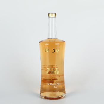 Bottiglia di vodka in vetro da 1,75 litri extra grande con coperchio a vite