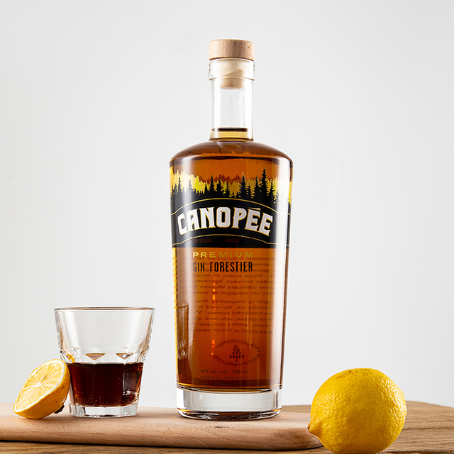 Decanter rotondo in vetro con tappa di sughero