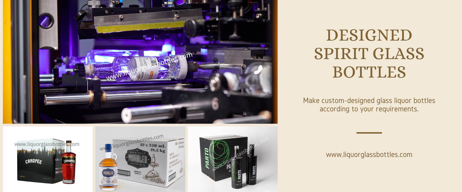 design di bottiglie di alcolici in vetro