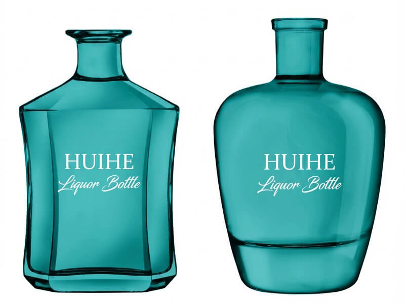 bottiglia di vetro verde acqua 02