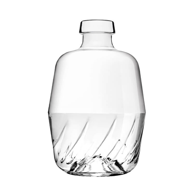 Bottiglia d'Orzo in Vetro da 70cl per Vodka Rum Gin Tequila Whisky con Finitura Carnette