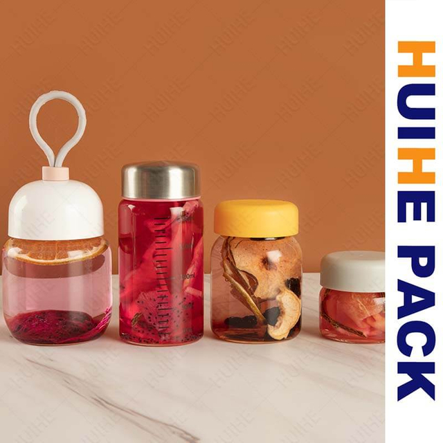 Mini borraccia per acqua in vetro borosilicato con tappo a vite