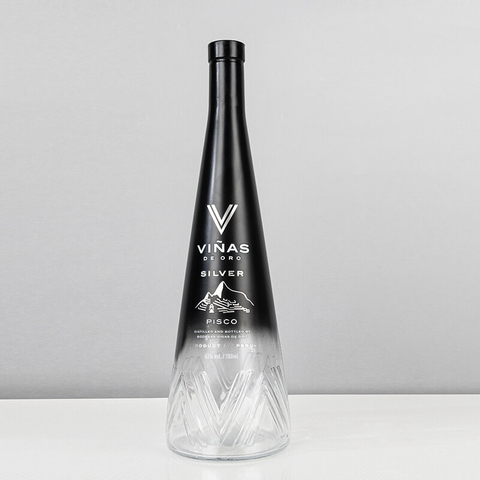 500 ml da 700 ml bottiglia di alcol in vetro con diico conico con cappuccio di sughero