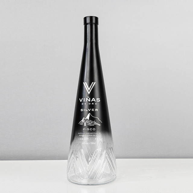 500 ml da 700 ml bottiglia di alcol in vetro con diico conico con cappuccio di sughero