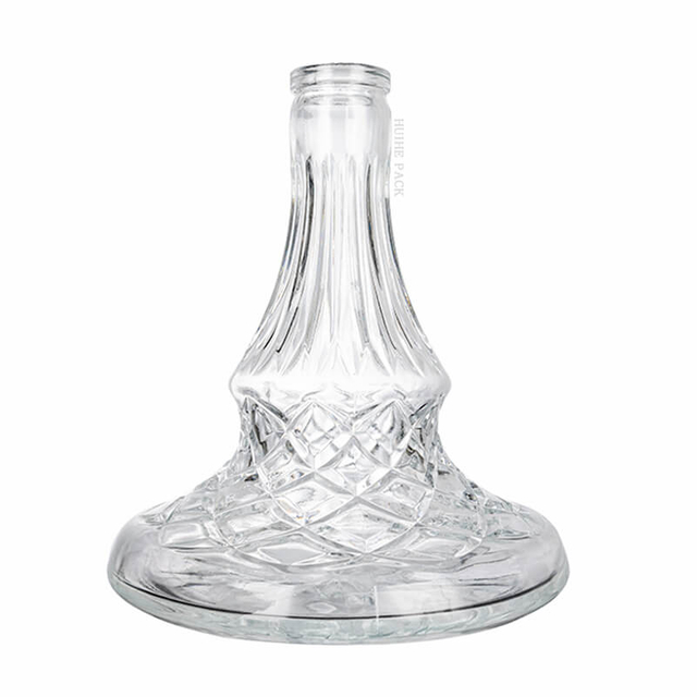 Bottiglia a liquore a fondo largo con diamante - rilievo modellato