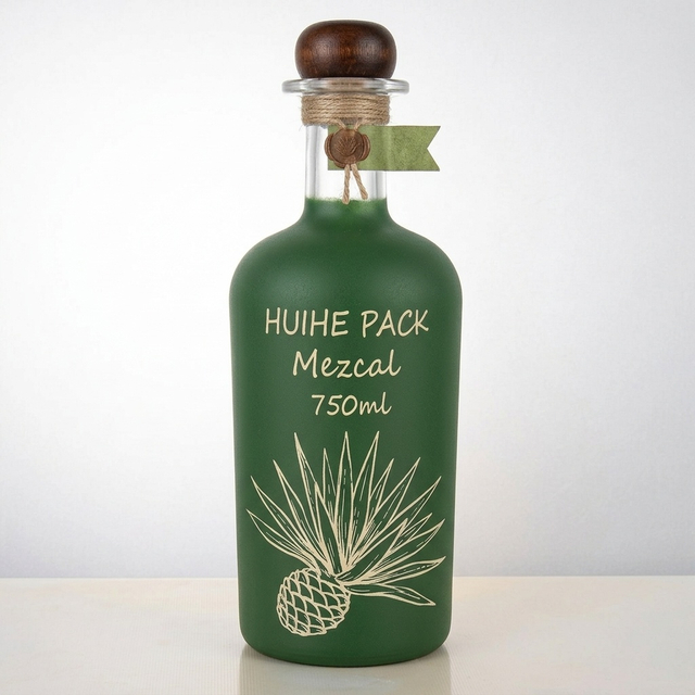 Bottiglia liquore in vetro a spalla rotonda lunga 750 ml