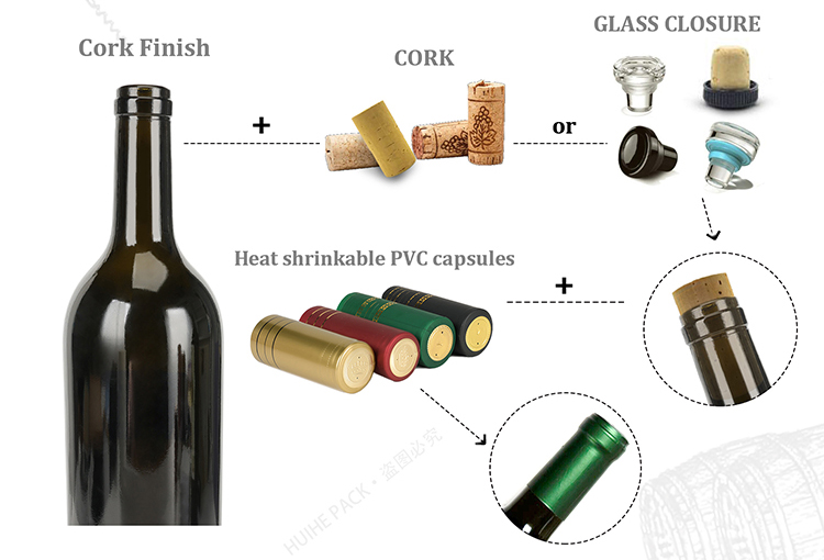 bottiglia di vetro di vino