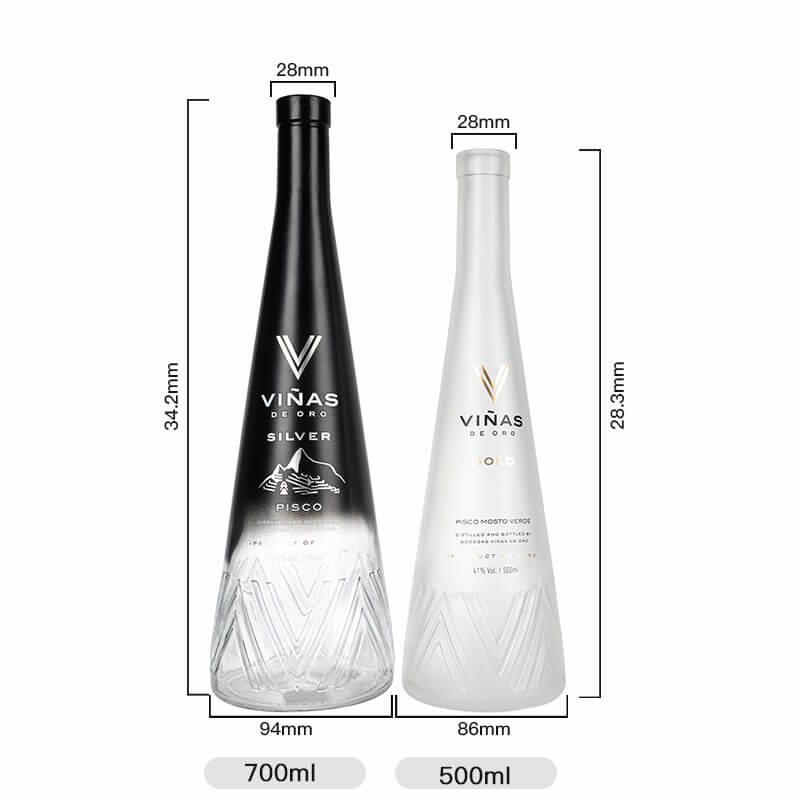 Capacit&agrave; della bottiglia allegale affusolata