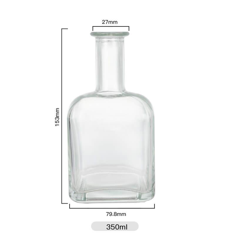 Square Long Neck Spirits Bottle capacity Capacità della bottiglia di spiriti a collo lungo quadrato