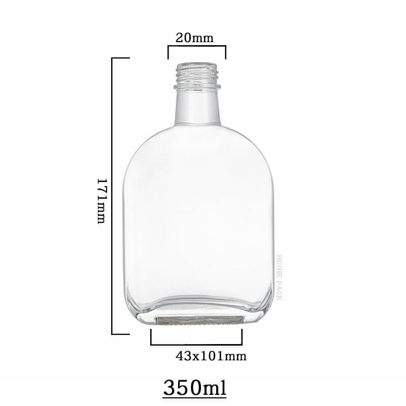 oval flat liquor bottle-capacity Capacità in bottiglia a liquore piatto ovale