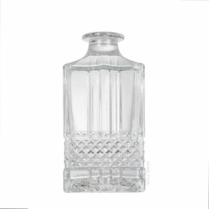 Diamond intricato - bottiglia di liquore in vetro in rilievo