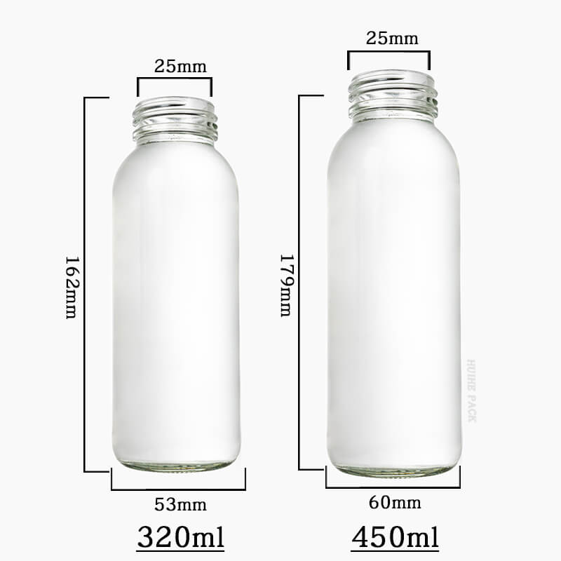 320ml 450ml glass beverage bottle wide mouth (18) Bottiglia per bevande in vetro da 320 ml 450 ml a bocca larga (18)