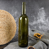 Bottiglia di vino bordolese in vetro verde da 750 ml con tappo a T