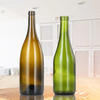 Bottiglia di vetro di vino bordeaux verde marrone con tappo a vite
