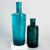 Teal Blue Logo Embossing da 375 ml di Spirit Glass Spirit Bottle