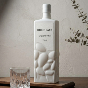 Bottiglia personalizzata a spirito di vetro quadrato da 750 ml